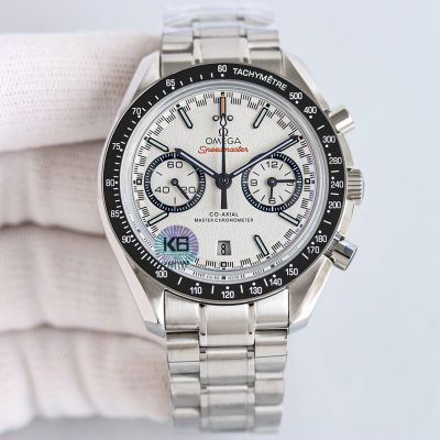 Omega Speedmaster 9900 Movement Chronograph 316L Steel White Watch